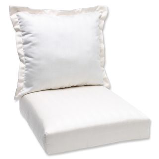 Pillow Perfect Deep Seating Cushion And Back Pillow With Trax Salt Sunbrella Fabric