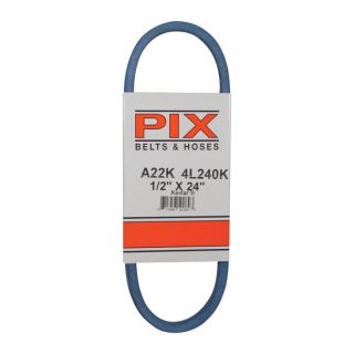 PIX Blue Kevlar V-Belt with Kevlar Cord — 24in.L x 1/2in.W, Model# A22K/4L240K  Belts   Pulleys