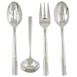 Ginkgo Simple Stainless Steel 4 piece Hostess Serving Set