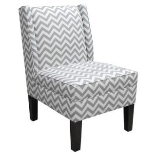 Skyline Furniture Wingback Slipper Chair 88 1 Color Zig Zag Grey/White