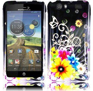 Chromatic Flower Design Hard Case Cover for Motorola Atrix 3 MB886 Cell Phones & Accessories