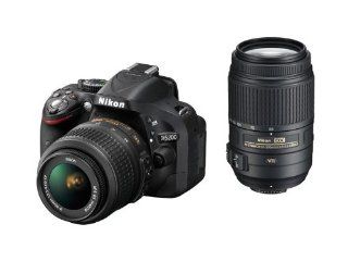 Nikon Digital Single lens Reflex Camera D5200 Double Zoom Kit Af s Dx Nikkor 18 55mm F/3.5 5.6g Vr / Af s Dx Nikkor 55 300mm F/4.5 5.6g Ed Vr Black D5200wzbk  Slr Digital Cameras  Camera & Photo