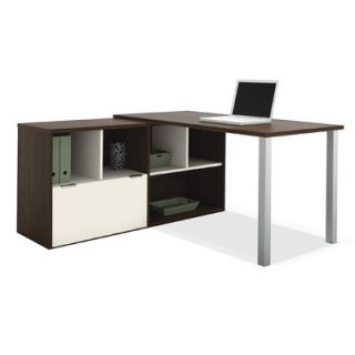 Bestar Contempo L Shaped Desk with Storage 50852 60 / 50852 78 Finish Tuxedo