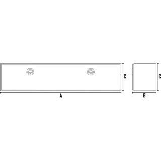 Locking Steel Top-Mount Truck Box — 90in. x 12in. x 16in., Dual Doors, Gloss White  Top Mount Boxes