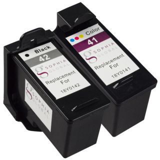 Sophia Global Remanufactured Ink Cartridge For Lexmark 41 And Lexmark 42 (1 Black, 1 Color)