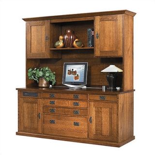 Anthony Lauren Craftsman Home Office 72 W Office Credenza with Hutch CM CHTH