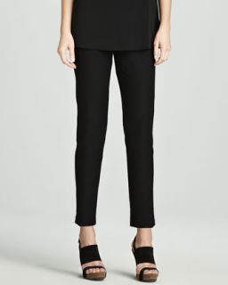 Slim Stretch Crepe Ankle Pants, Womens   Eileen Fisher