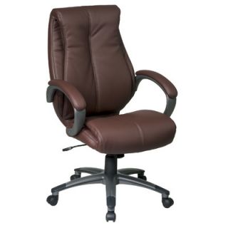 Office Star Work Smart High Back Executive Padded Chair with Arms  ECH66406 E
