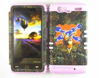 For Motorola Droid Razr Maxx XT913 Hard Light Pink Skin+Camo Rebel Flag Snap New Cell Phones & Accessories