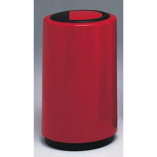 Witt Fiberglass Series 21 Gallon Top Entry Round Receptacle with Doors on Tra