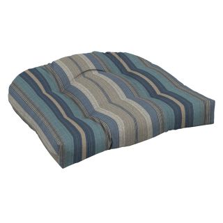 Stripe Blue Standard Patio Chair Cushion