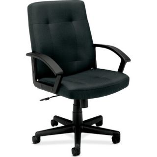 Basyx VL602 Series Mid Back Chair with Loop Arms BSXVL602VA Color Charcoal