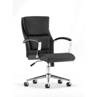 Basyx Midback Leather Executive Task Chair with Arms HVL106.SB11