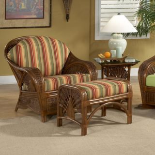 Wildon Home ® Palm Cove Chair and Ottoman 19001/C PEC / 19001/C WW