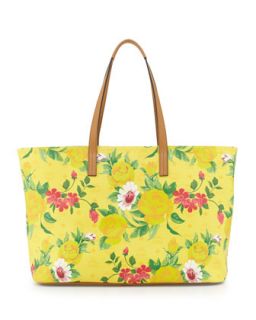Visetos Flower Tote Bag, Yellow   MCM