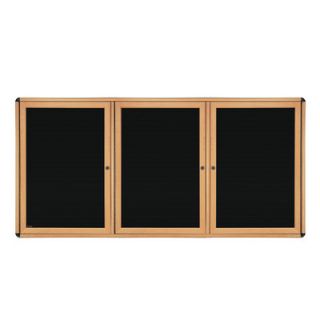 Ghent 48 x 72 3 Door Ovation Letterboard GEX1062 Frame Finish Maple, Color