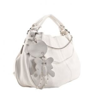 Jacky&Celine J 914 2 002 White Large Vegan Hobo/Shoulder Bag Shoulder Handbags Shoes