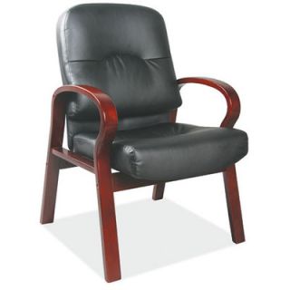 OfficeSource Vital Leather Guest Chair 540CH/540MH Frame Color Mahogany