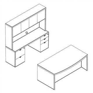 OSP Furniture Kenwood Executive Standard Desk Office Suite KENTYP11