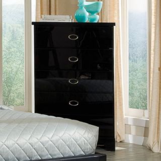 Standard Furniture Meridian 5 Drawer Chest 64405 / 61405 Finish Black