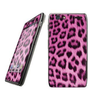 Motorola Droid Razr Maxx XT916 Vinyl Decal Protection Skin Pink Cheetah Cell Phones & Accessories