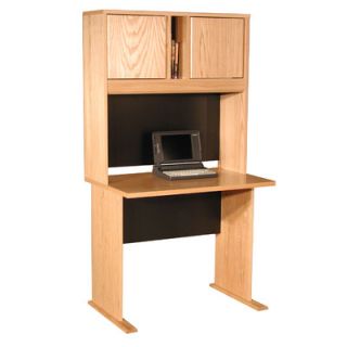 Rush Furniture Modular Real Oak Wood Veneer 36 W Panel Office Computer Desk 