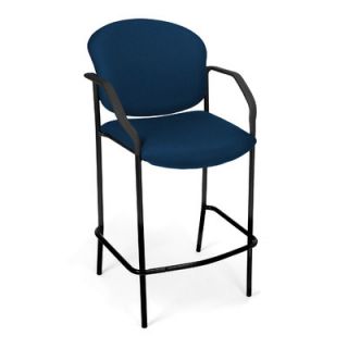 OFM Café Height Chair with Arms 404 C 80 Fabric Color Navy