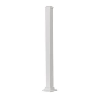 Gilpin 48 in White Aluminum Flat Cap Porch Post