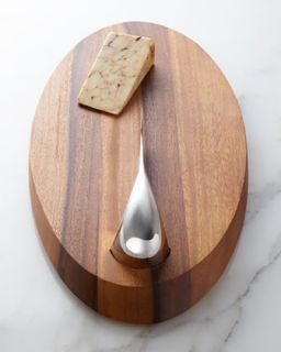 Swoop Cheese Board with Knife   Nambe