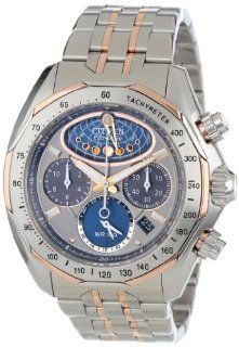 Citizen Men's AV3006 50H The Signature Collection Eco Drive Moon Phase Flyback Chronograph Watch Watches