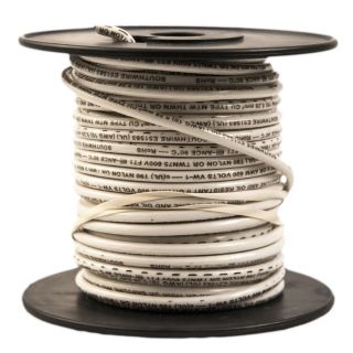 50 ft 12 AWG Stranded White Copper THHN Wire (By the Roll)