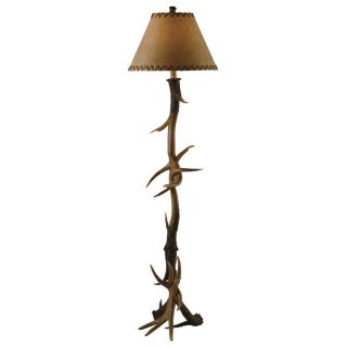 Absolute Decor 66 in Brushed Nickel Indoor Floor Lamp with Fabric Shade