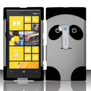 For Nokia Lumia 920 (AT&T) Rubberized Design Cover   Panda Bear Cell Phones & Accessories