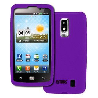 Purple Soft Silicone Gel Skin Case Cover for LG Spectrum VS920 Cell Phones & Accessories