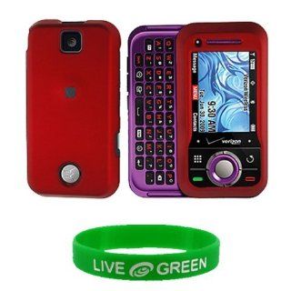 Red Rubberized Hard Case for Motorola Rival A455 Phone, Verizon Wireless Cell Phones & Accessories