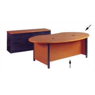 Virco Plateau 84 W Executive Ellipse Desk PTD4484E Leg Color Char Black, To