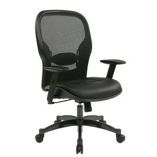 Office Star Space 21.25 Mesh Professional Breathable Back Chair with Eco Lea