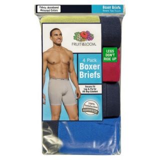 Fruit of the Loom Mens 2XL 4 Pack Assorted Color/Patterns Boxer Briefs