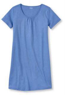 Supima Cotton Nightgowns, Short Sleeve Shirred