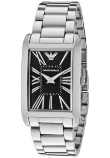 Emporio Armani AR2054  Watches,Womens Super Slim Black Dial Stainless Steel, Casual Emporio Armani Quartz Watches