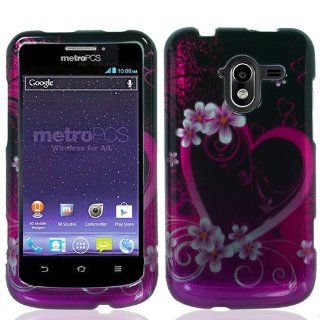 Pink Heart Flowers Hard Cover Case for Zte Avid 4G N9120 by ApexGears Cell Phones & Accessories