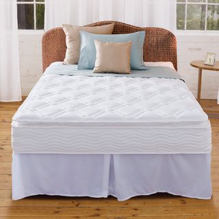 Priage 10 inch Pillow Top Twin size Icoil Spring Mattress And Steel Foundation Set