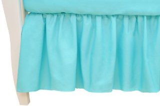 American Baby Company 100% Cotton Percale Ruffled Crib Skirt, Aqua  Baby