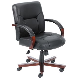 Boss Office Products Mid Back Italian Leather Office Chair B8906/8907 Tilt S
