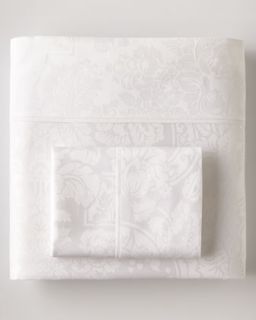 Queen White Damask Flat Sheet   Ralph Lauren
