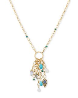 Elements Crystal Encrusted Feather Pendant Necklace, 32   Alexis Bittar