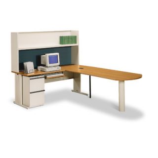 HON 66000 StationMaster Series 72 W x 30 D Office Desk 66591 Finish Mahoga