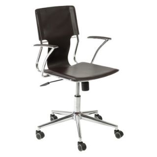 Eurostyle Terry High Back Leatherette Office Chair with Arms 0440 Color Brown
