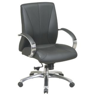 Office Star High Back ProLine II Deluxe Mid Back Leather Executive Chair 8001