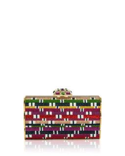 Figure Eight Crystal Clutch Bag, Multicolor   Judith Leiber Couture